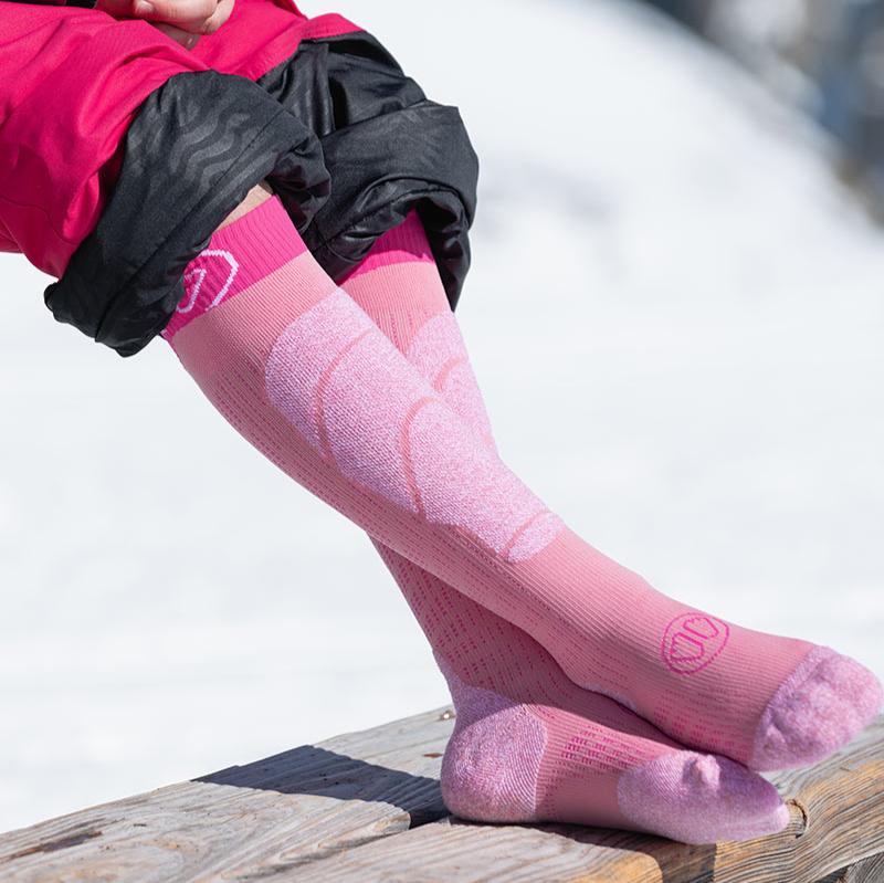 Ski socks - Ski Merino Junior pink/purple - Image 2