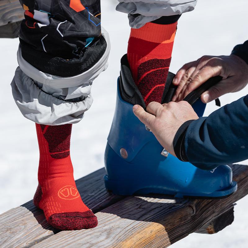 Ski socks - Ski Merino Junior red/gold - Image 6
