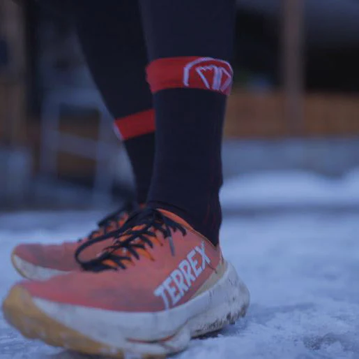 Running socks - Winter Run black/red - Image 2
