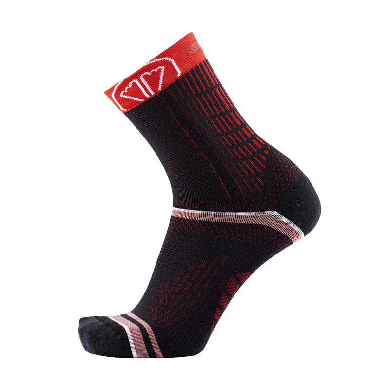 Running socks - Winter Run black/red - Image 3