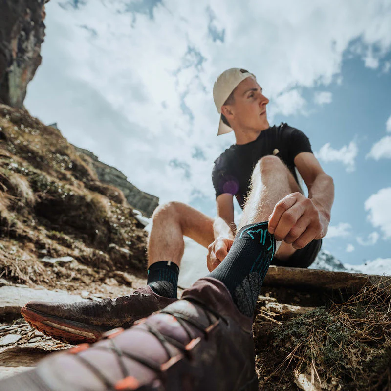 Trail running socks - Trail Double black/turquoise - Image 8