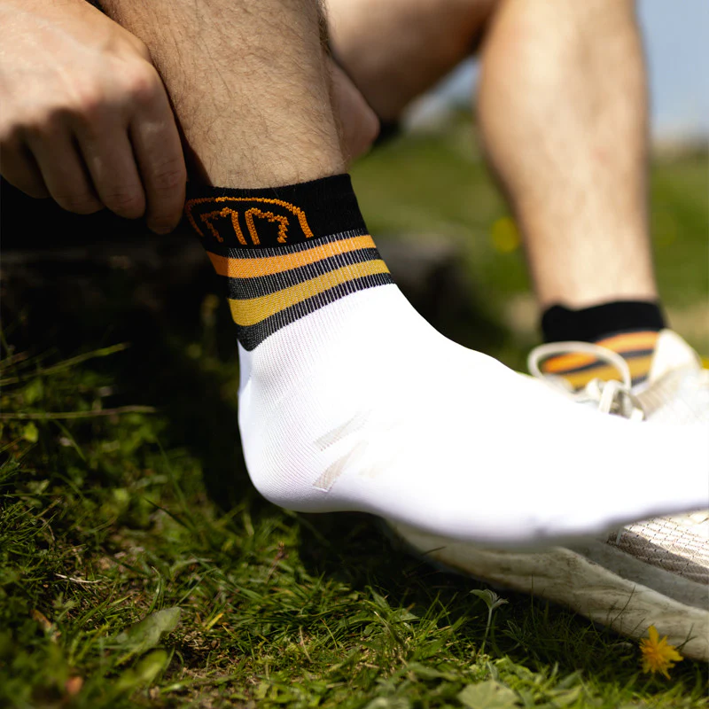 Running socks - Run Anatomic Light Ankle white/black - Image 2