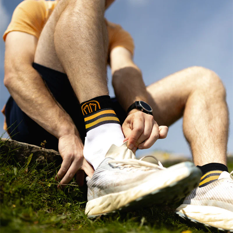 Running socks - Run Anatomic Light Ankle white/black - Image 6