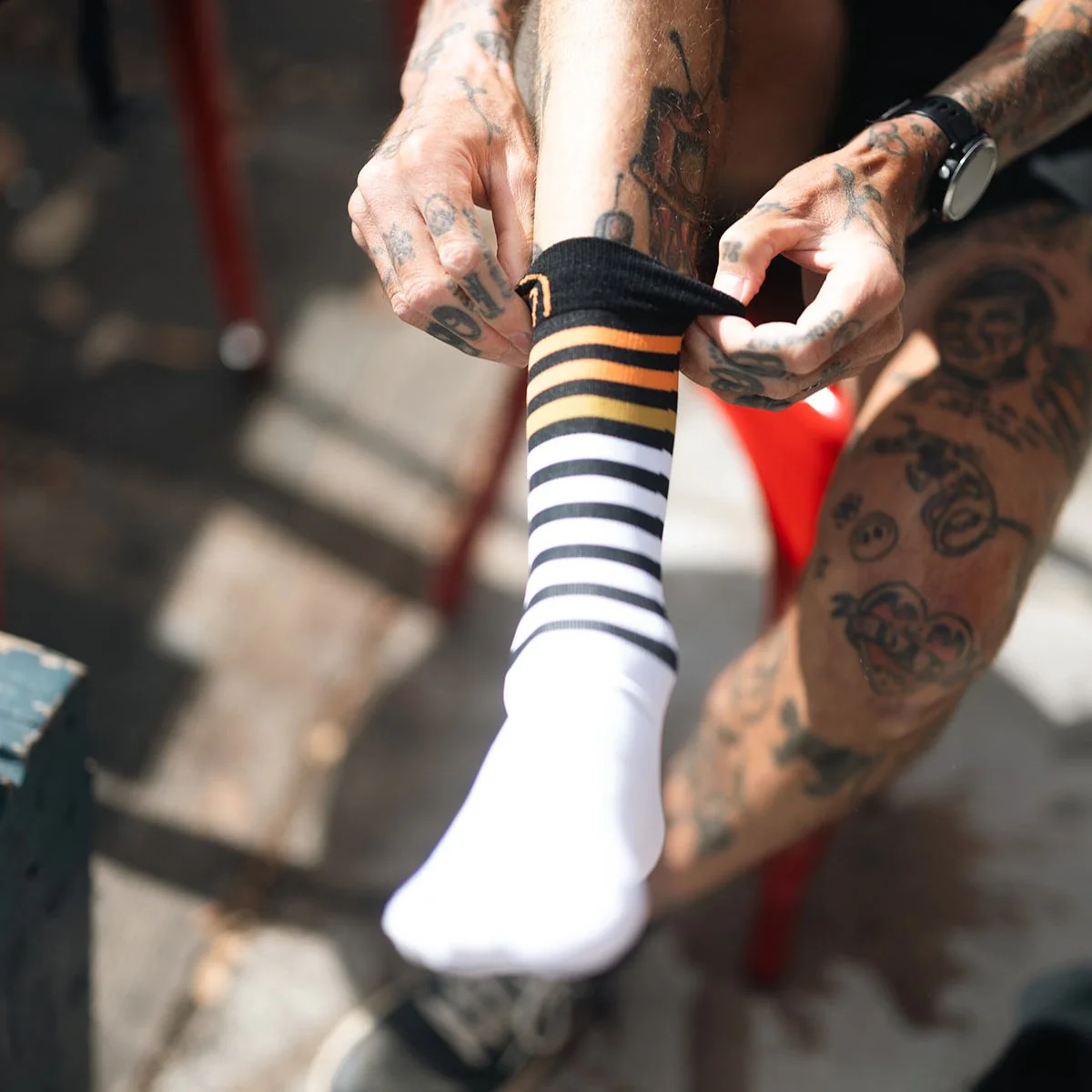 Running socks - Run Anatomic Light Crew white/black - Image 7